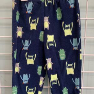 Size 2T - Blue Monster Fleece PJ Pant