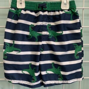Size 3T - Blue/Green Dinosaur Swimtrunk