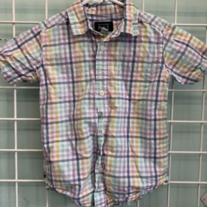 Size 5T - White/Pastels Plaid Shirt