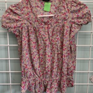 Size 7/8 - Pink Floral Shirt