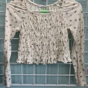 Size 8 - Cream Floral Gap Shirt