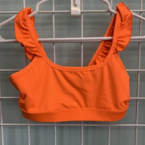 Size 10 - Orange Ruffle Swim Top