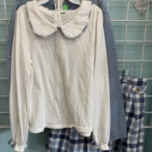 Size 10/12 - White/Blue Skirt Set