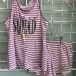 Size 12 - Purple/White Sleep Squad PJ Set