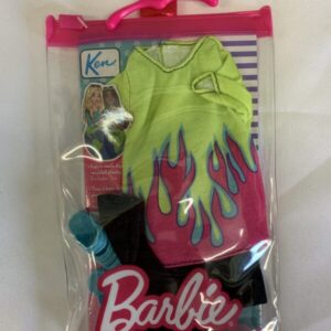 Toy:  Barbie Ken Outfit - Pink/Green Flame (New)