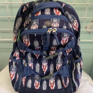 Backpack: Blue Rockets Rolling Pottery Barn Bag