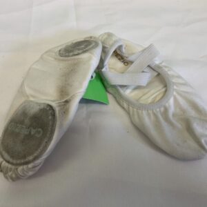 Dance Shoes - Size 11 Toddler, White Ballet Slipper