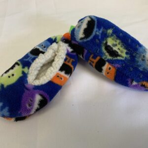 Slipper - Size 24 Month - Infant, Blue Monster Skidder
