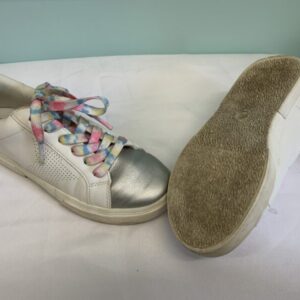 Shoes - Size 04 Youth, White/Silver