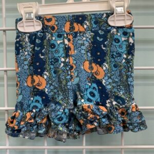 Size 12/18 Month - Blue Floral Kate Quinn Bamboo Ruffle Short