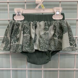Size 12/18 Month - Green Floral Kate Quinn Bamboo Ruffle Skirt