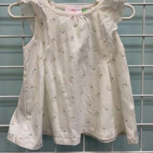 Size 2T - White Cherry Tank Top Shirt