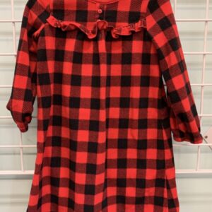 Size 3T - Red/Black Fleece PJ Gown