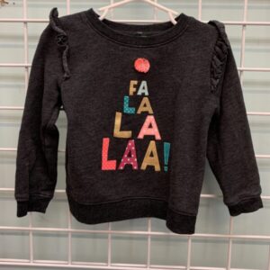 Size 3T - Black Fa La La Sweatshirt