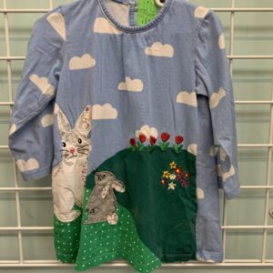 Size 3T - Blue Bunny Dress