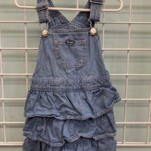Size 3T - Blue Jean Bib Overall Dress