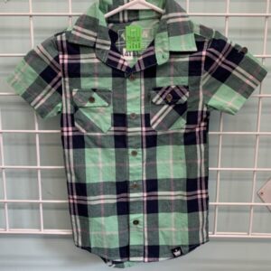 Size 4T - Green/Blue Plaid Shirt