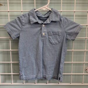 Size 4T - Blue/White Stripe Polo Shirt