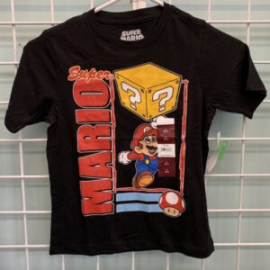 Size 6/7 - Black Super Mario Bros Shirt (New)
