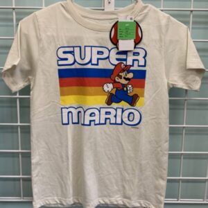 Size 7/8 - White Super Mario Bro Shirt (New)