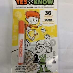 Game: Yes & Know, Invisible Ink Trivia Game Book (New)