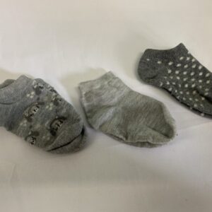 Socks - Toddler, Grey Ankle - 3 Pair