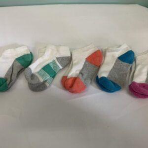 Socks - Toddler, White Ankle - 5 Pair