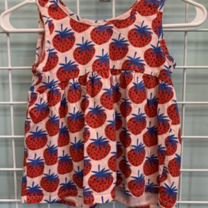 Size 6/7 - Pink Strawberry Hanna Tank Top