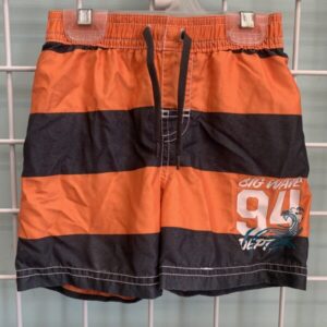 Size 18/24 Month - Orange/Grey Stripe Swimtrunk
