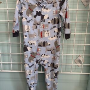 Size 24 Month - Blue Dog Fleece Sleeper