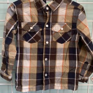 Size 3T - Brown Plaid Shirt