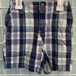 Size 3T - Blue/White Plaid Short
