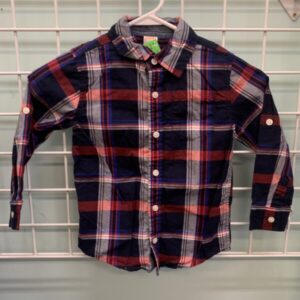 Size 4T - Blue/Red Plaid Shirt