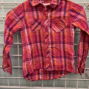Size 6/6x - Pink Plaid Shirt