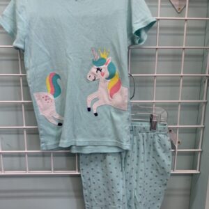 Size 7 - Blue Unicorn PJ Set