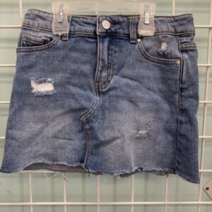 Size 7/8 - Blue Distressed Jean Skirt