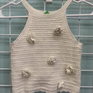 Size 10/12 - White Sweater Tank Top