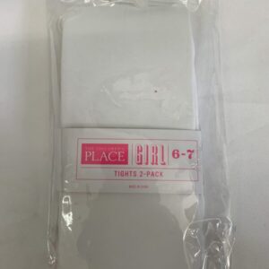 Tights: Youth, Size 6/7 Year - White 2 Pack (New)