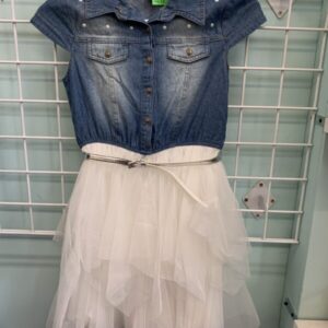 Size 10 - Blue/White Jean & Tulle Dress
