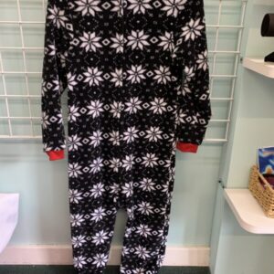 Size 14/16 - Black/White Snowflake Footless Sleeper
