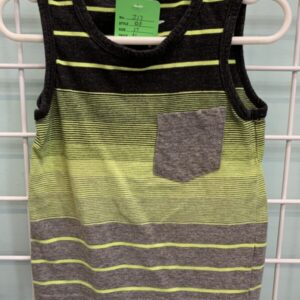 Size 3T - Green/Black Stripe Tank Top