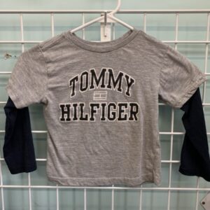Size 4T - Grey/Black Tommy Hilfiger Shirt