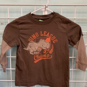 Size 4T - Brown Dino League Shirt