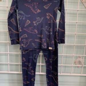 Size 4 - Blue Dinosaur Organic PJ Set