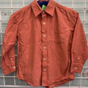 Size 6/7 - Orange Plaid Shirt