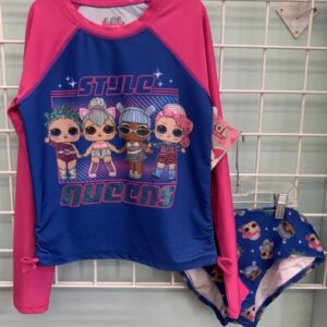 Size 10/12 - Pink/Blue LOL Swimsuit (New)