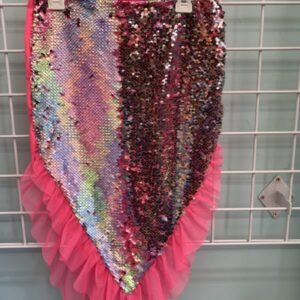 Size 10/12 - Pink Sequin Mermaid Tail Cover Up