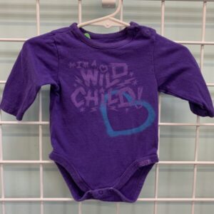 Size 00/03 Month - Purple Wild Child Onesie