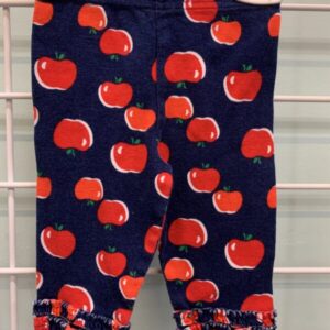 Size 00/03 Month - Blue/Red Apple Legging