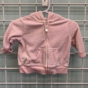 Size 03 Month - Pink Terry Cloth Hooded Jacket